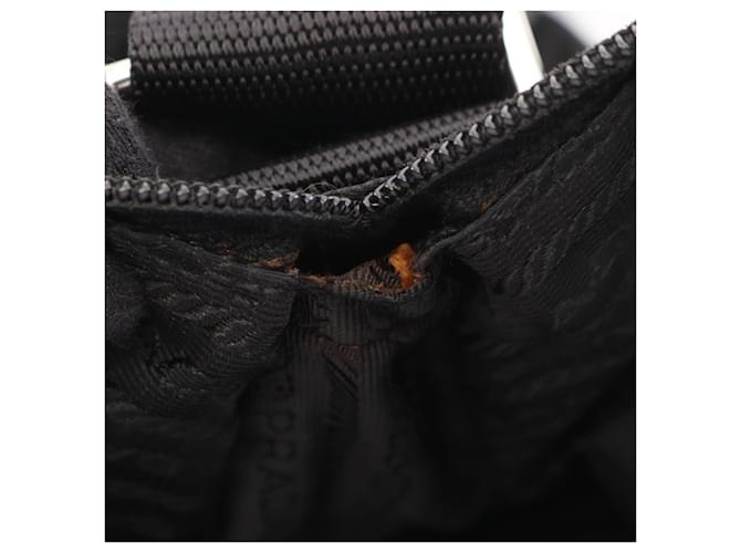 Borsa a tracolla Prada Triangle Logo nera Nero - vista 5
