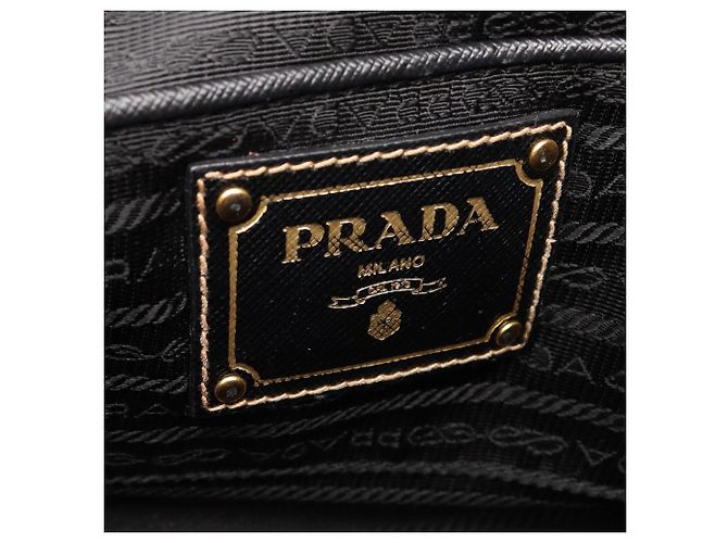 Saffiano Bolsa de mão 2-Way Prada PRADA com placa Triangle Preto - vista 4