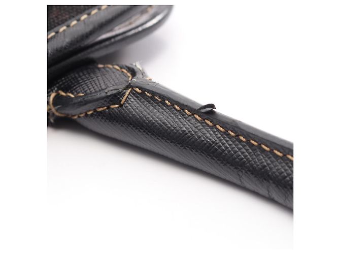 Saffiano Bolsa de mão 2-Way Prada PRADA com placa Triangle Preto - vista 5