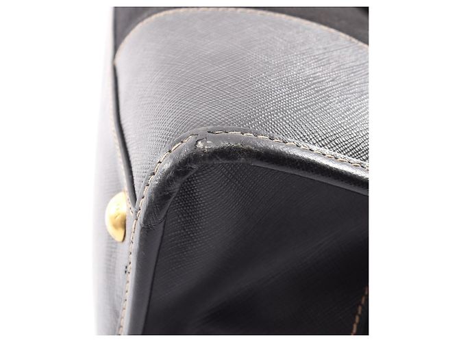 Saffiano Bolsa de mão 2-Way Prada PRADA com placa Triangle Preto - vista 7