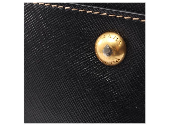 Saffiano Bolsa de mão 2-Way Prada PRADA com placa Triangle Preto - vista 8
