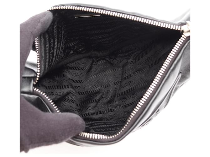 Prada Triangle Schultertasche Schwarz - Ansicht 3