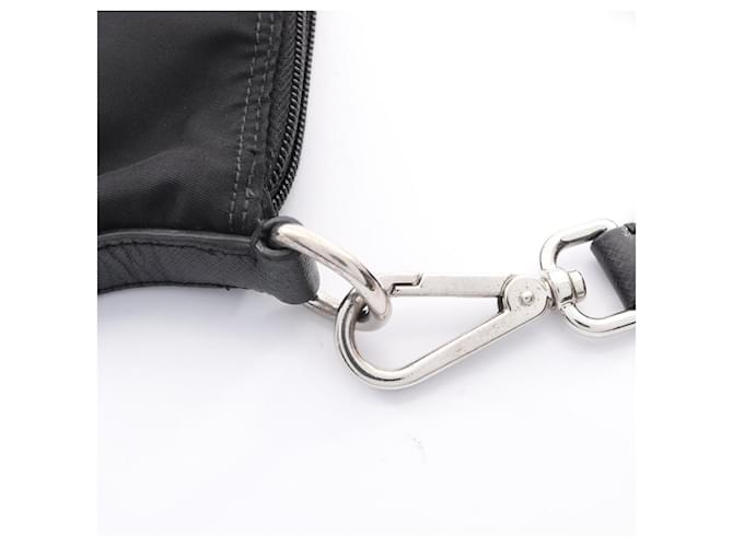 Saffiano Bolso de hombro con logo triangular Prada Negro - vista 10
