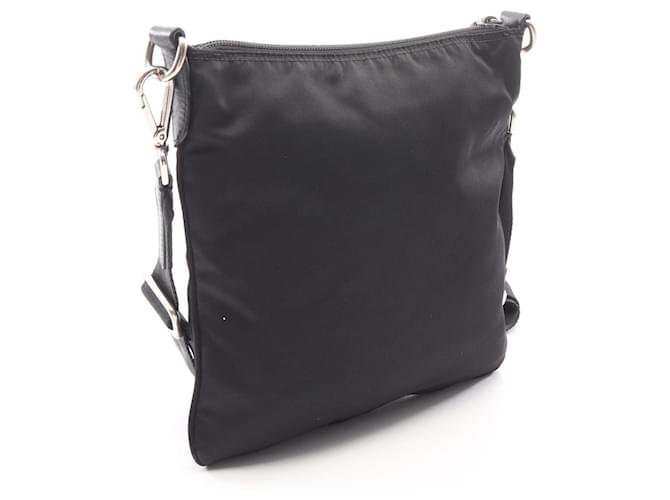 Saffiano Bolso de hombro con logo triangular Prada Negro - vista 2