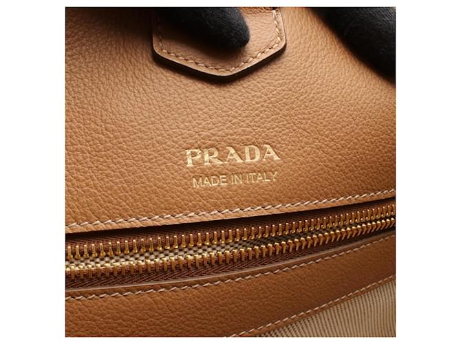 Prada Leder-Tote Bag Braun - Ansicht 4