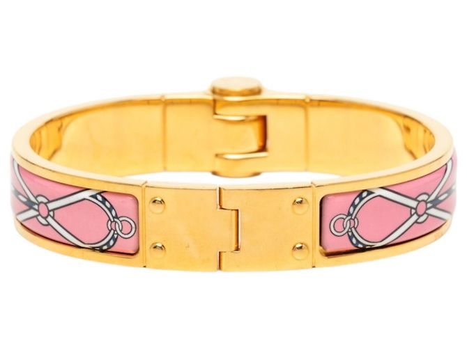 Hermès Bracciale Rigido Hermes Charnière PM Rosa D'oro - vista 3