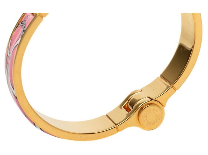 Hermès Bracciale Rigido Hermes Charnière PM Rosa D'oro - vista 5