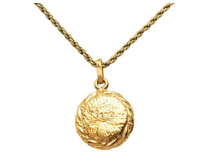 Collana con pendente placcato oro Chanel D'oro - vista 2
