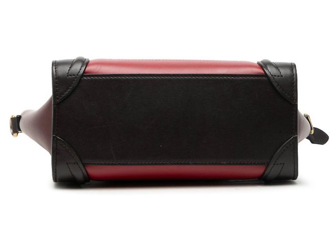 Céline Borsa Celine Luggage Nano Shopper Marrone Rosso Bordò - vista 3