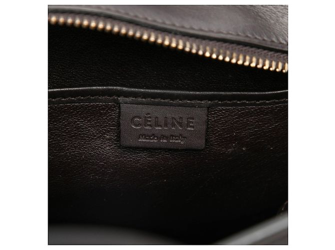 Céline Borsa Celine Luggage Nano Shopper Marrone Rosso Bordò - vista 5