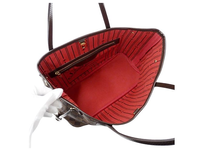 Neverfull Borsa Tote Louis Vuitton Damier da Donna Marrone Damier ebene - vista 5