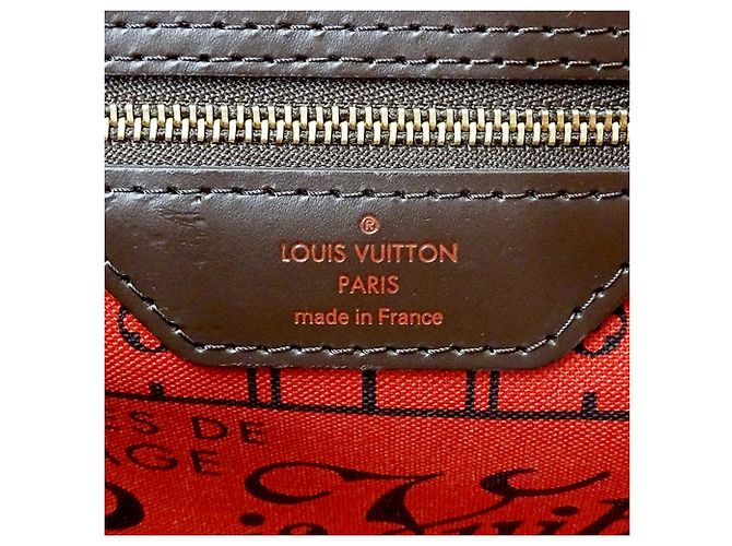 Neverfull Borsa Tote Louis Vuitton Damier da Donna Marrone Damier ebene - vista 6