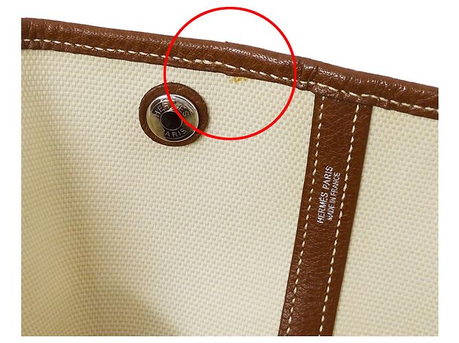 Hermès Borsa Tote Hermes Garden Party PM Marrone - vista 16