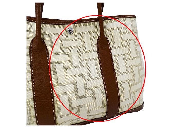 Hermès Borsa Tote Hermes Garden Party PM Marrone - vista 8