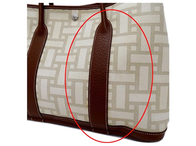 Hermès Borsa Tote Hermes Garden Party PM Marrone - vista 9