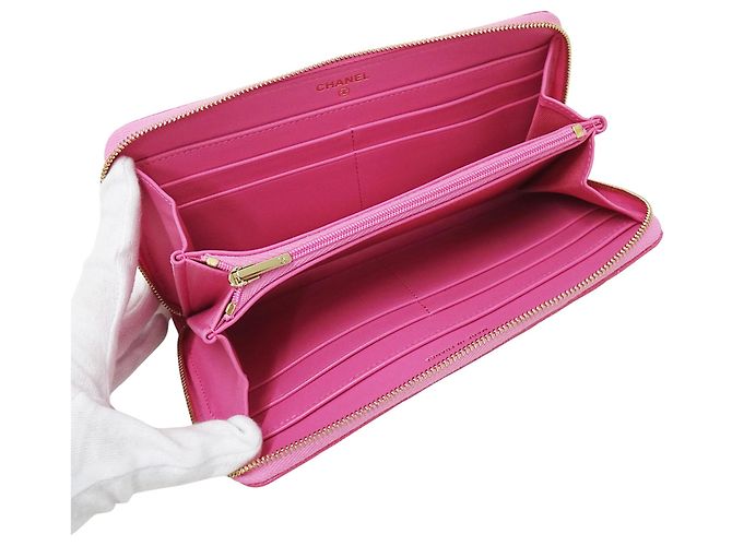Chanel Matelassé Damen Langbrieftasche Pink - Ansicht 4