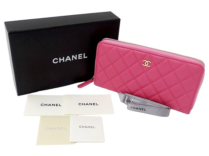 Chanel Matelassé Damen Langbrieftasche Pink - Ansicht 7
