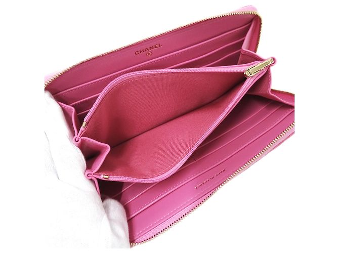 Chanel Matelassé Damen Langbrieftasche Pink - Ansicht 8