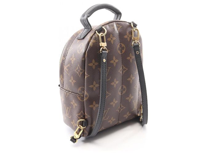 Zaino Mini Palm Springs Louis Vuitton Marrone Nero Monogramma - vista 2