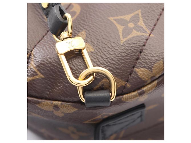 Zaino Mini Palm Springs Louis Vuitton Marrone Nero Monogramma - vista 6