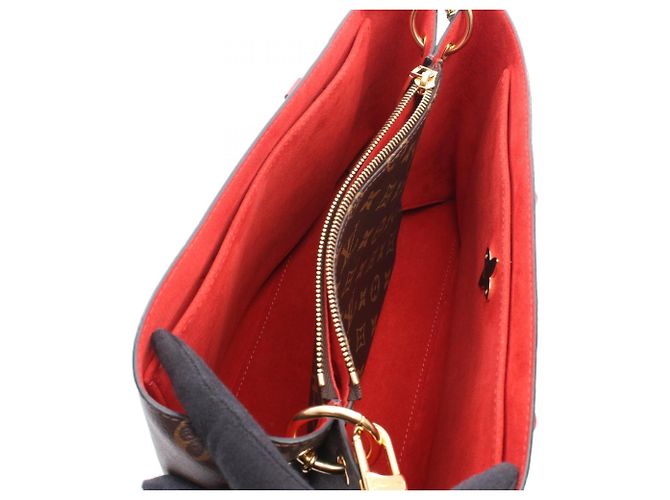 Louis Vuitton Flower Tote Bag Braun Rot Monogramm - Ansicht 3