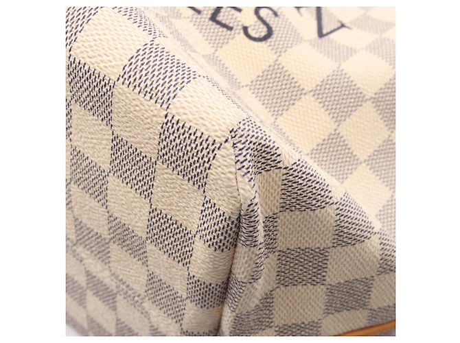 Borsa Tote Louis Vuitton Plan Soleil Cabas PM Bianco Blu navy - vista 7