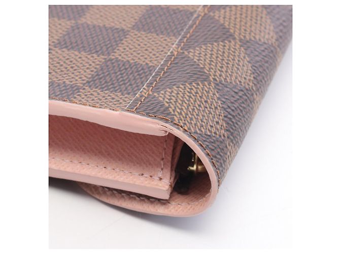 Louis Vuitton Portefeuille Caïssa Bi-fold Long Wallet Marrone Rosa Damier ebene - vista 10