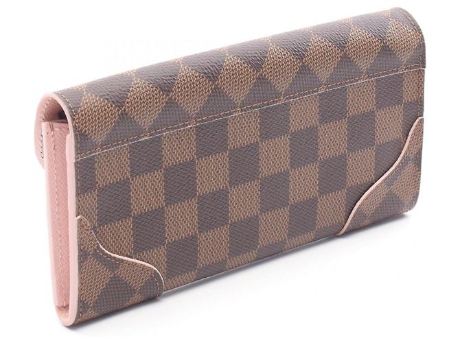 Louis Vuitton Portefeuille Caïssa Bi-fold Long Wallet Marrone Rosa Damier ebene - vista 2