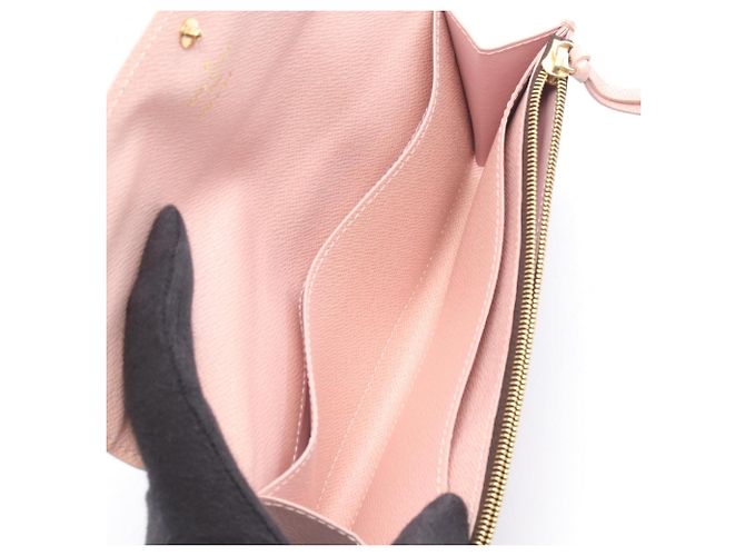 Louis Vuitton Portefeuille Caïssa Bi-fold Long Wallet Marrone Rosa Damier ebene - vista 3