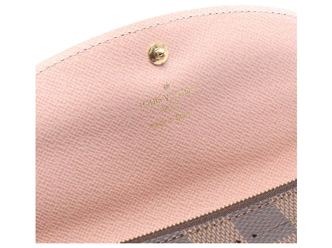 Louis Vuitton Portefeuille Caïssa Bi-fold Long Wallet Marrone Rosa Damier ebene - vista 4