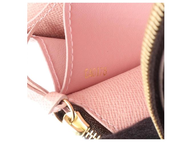 Louis Vuitton Portefeuille Caïssa Bi-fold Long Wallet Marrone Rosa Damier ebene - vista 5