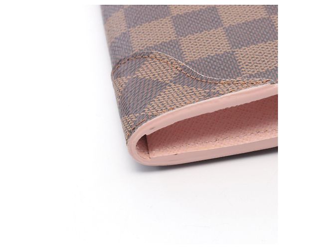 Louis Vuitton Portefeuille Caïssa Bi-fold Long Wallet Marrone Rosa Damier ebene - vista 9