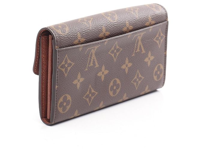 Louis Vuitton Portefeuille Sarah Monogram Bi-fold Long Wallet Marrone Monogramma - vista 2