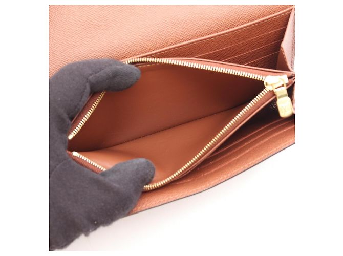 Louis Vuitton Portefeuille Sarah Monogram Bi-fold Long Wallet Marrone Monogramma - vista 4