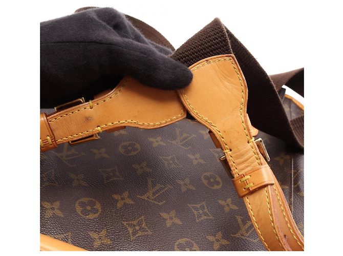 Zaino Louis Vuitton Montsouris GM Marrone Monogramma - vista 15