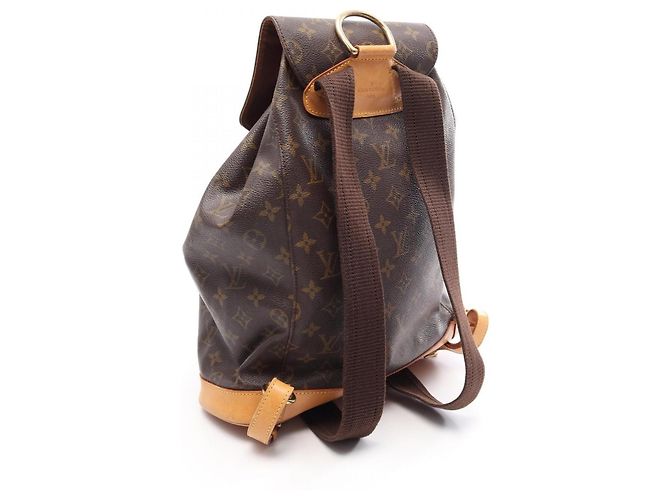Zaino Louis Vuitton Montsouris GM Marrone Monogramma - vista 2