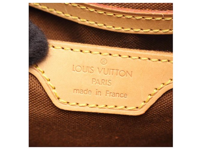 Zaino Louis Vuitton Montsouris GM Marrone Monogramma - vista 4