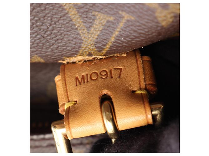 Zaino Louis Vuitton Montsouris GM Marrone Monogramma - vista 5