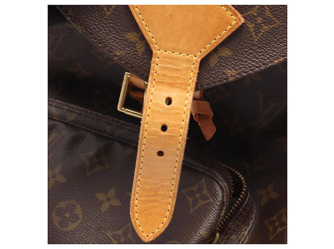 Zaino Louis Vuitton Montsouris GM Marrone Monogramma - vista 7