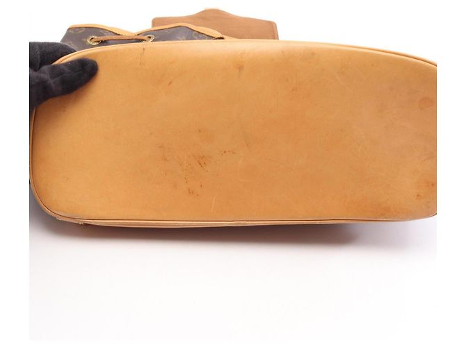 Zaino Louis Vuitton Montsouris GM Marrone Monogramma - vista 9