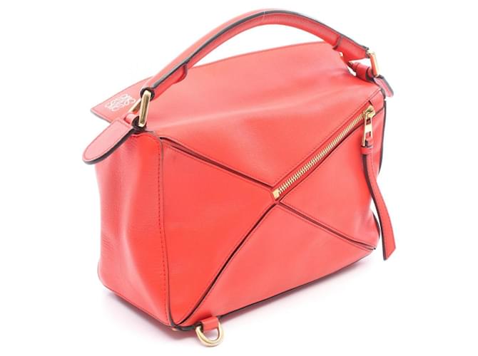 Borsa Puzzle Loewe Piccola Rosso - vista 2