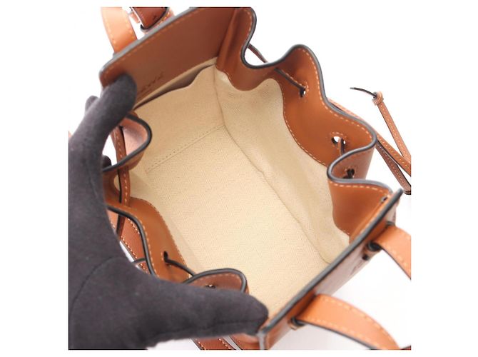 Bolso Loewe Hammock con cordón Mini Castaño - vista 3