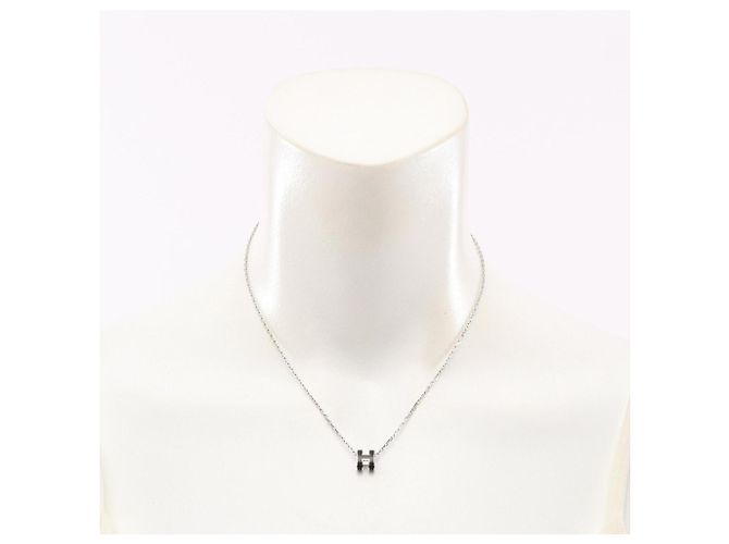 Hermès Collar Hermes MINI POP H Negro Plata - vista 5
