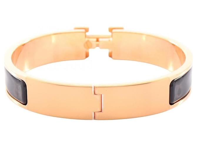 Hermès Pulsera Hermes Click H Negro Dorado - vista 2
