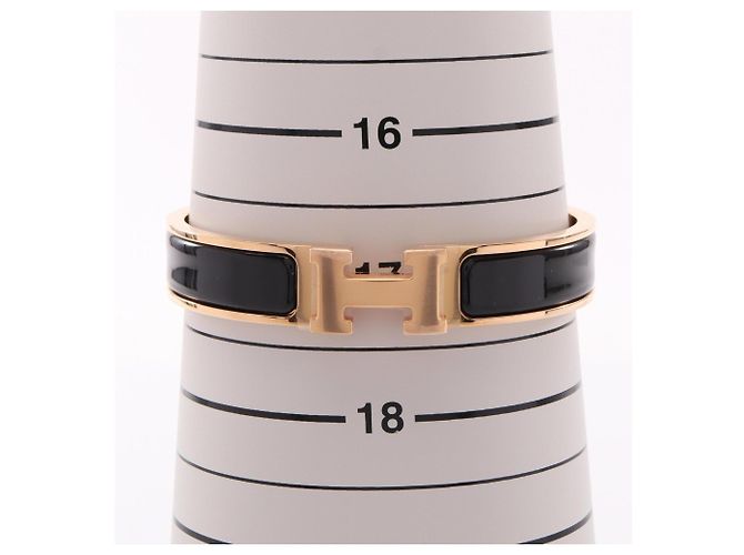 Hermès Pulsera Hermes Click H Negro Dorado - vista 5