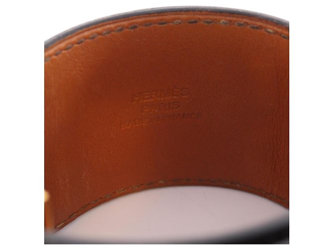 Hermès Hermes Collier de Chien Bangle Negro Dorado - vista 4