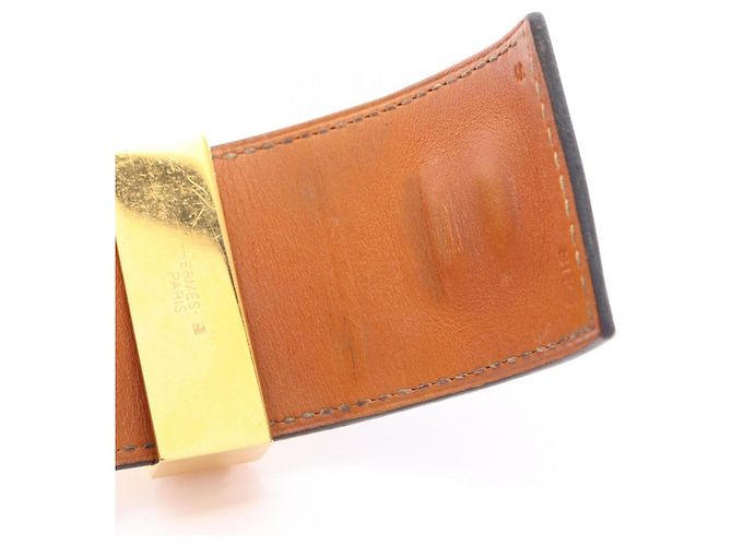 Hermès Hermes Collier de Chien Bangle Negro Dorado - vista 8