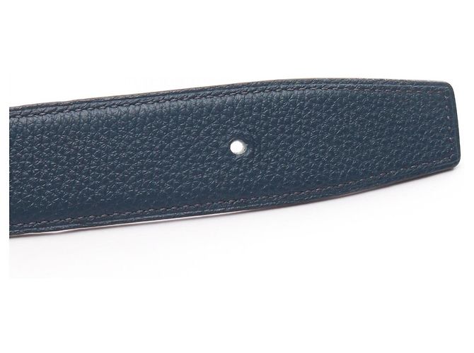 Hermès Hermes Constance Reversible H-Belt Black Navy blue - view 2