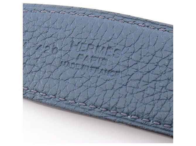 Hermès Hermes Constance Reversible H-Belt Black Navy blue - view 4