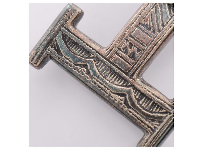 Hermès Hermes Touareg H-Belt Gürtelschnalle Silber - Ansicht 4